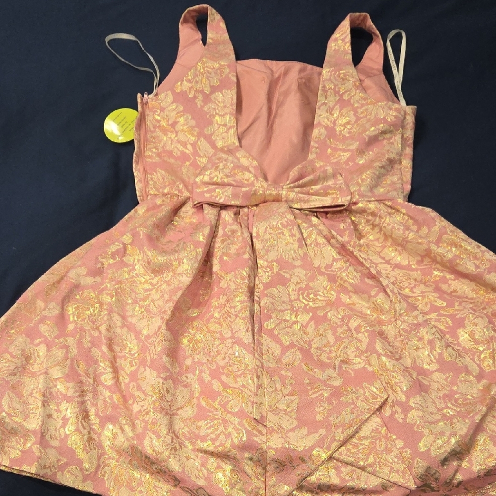 Masquerade Pink and Gold Dress - Picture 2 of 5